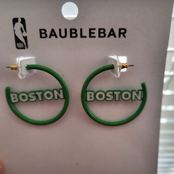 Baublebar Boston Celtics Hoop Earrings - Picture 1 of 4